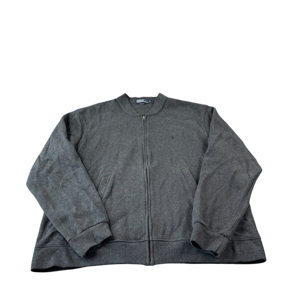 Polo Ralph Lauren Gray VTG 90s Bomber Men's Full Zip Jacket Size XL